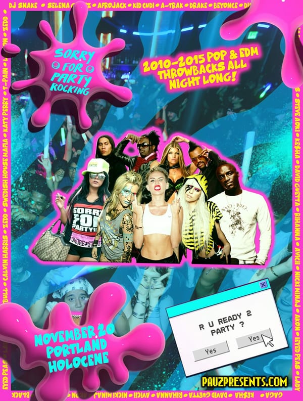 Holocene on Instagram: Tix just went on sale for next month’s Sorry For Party Rocking dance night on Nov 20. Get…