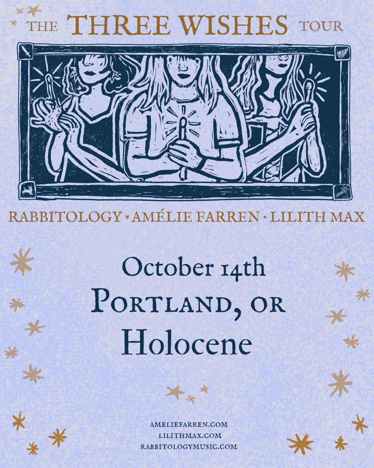 Amélie Farren, Lilith Max, Rabbitology – The Three Wishes Tour – All Ages
