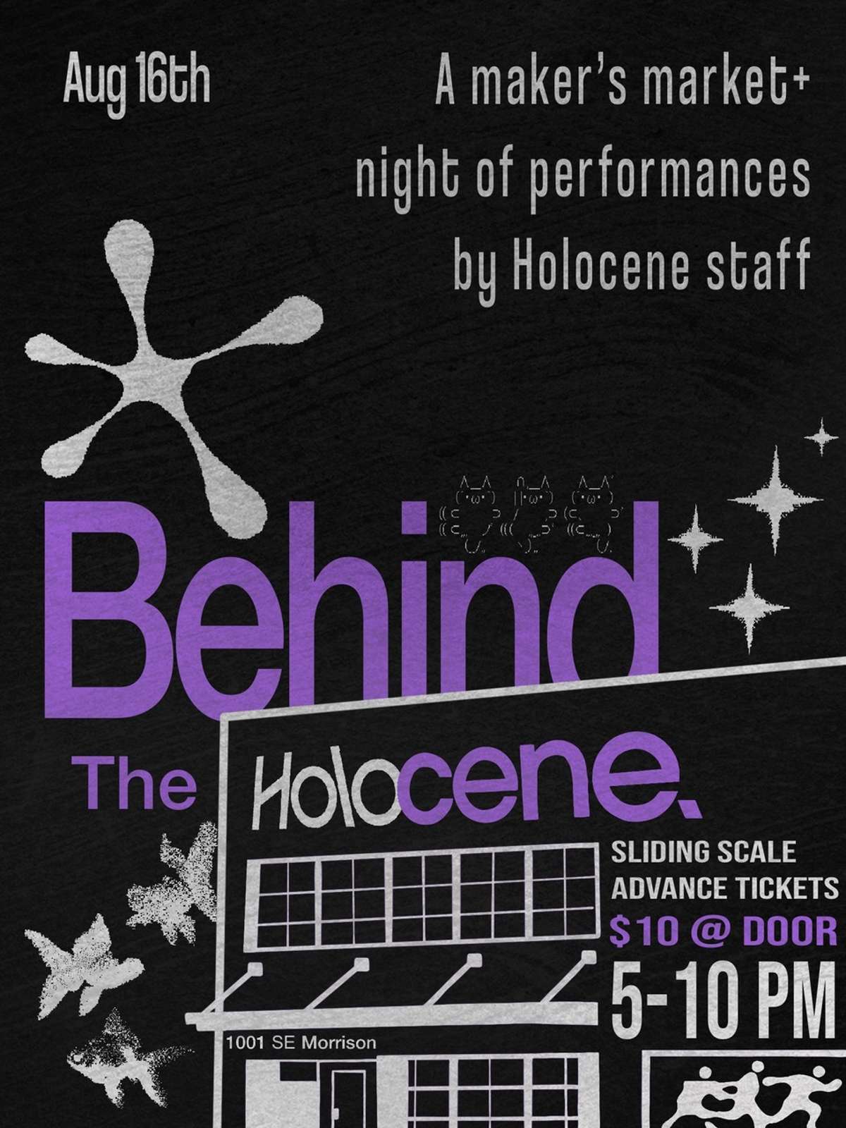 Behind The Cene: A Maker’s Market & Night of Performances by Holocene Staff – 21+