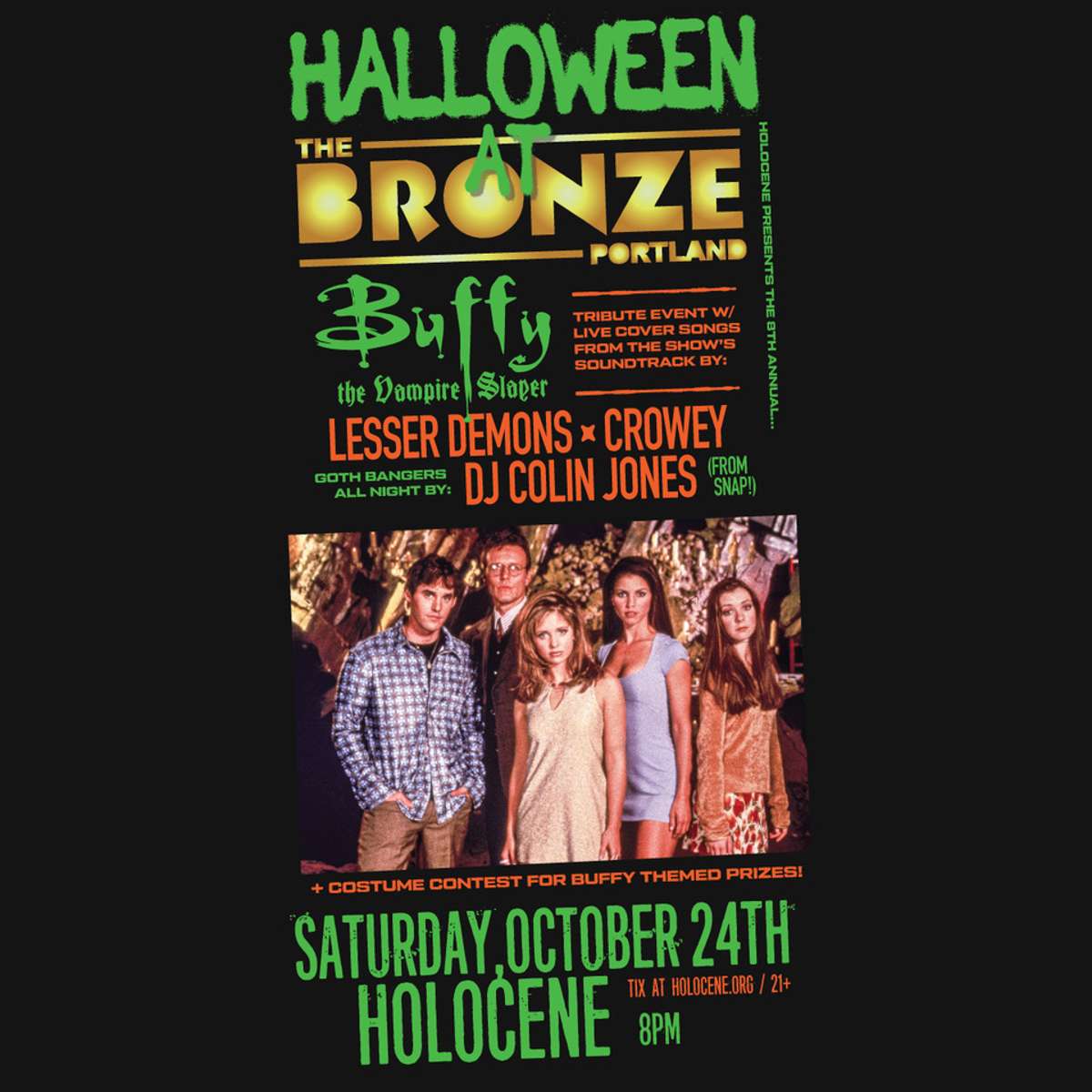Halloween at the Bronze!: Buffy the Vampire Slayer Tribute Event w/ live cover bands + DJ Colin Jones – 21+
