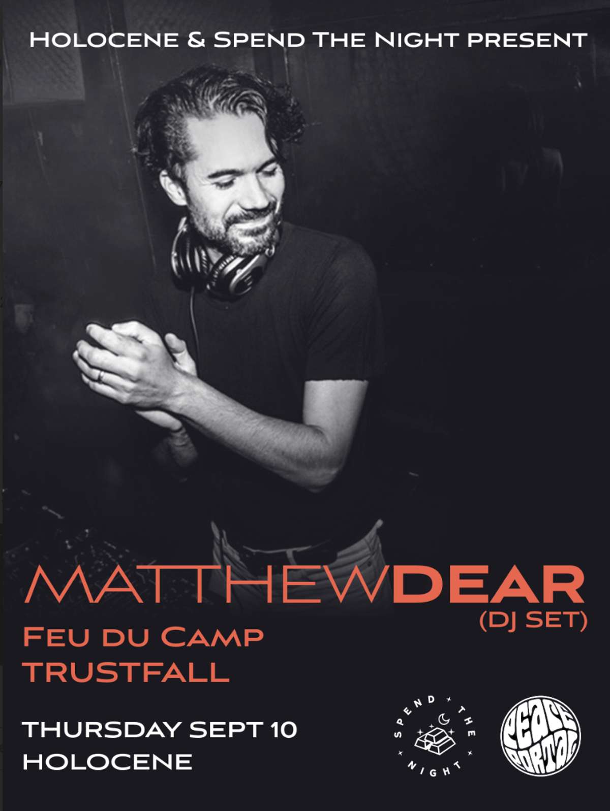 Matthew Dear (DJ set) – w/ Feu du Camp & Trustfall – 21+