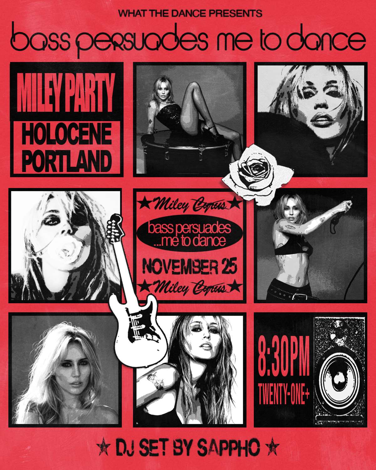 BASS PERSUADES ME TO DANCE: A MILEY PARTY 🪩  – 21+