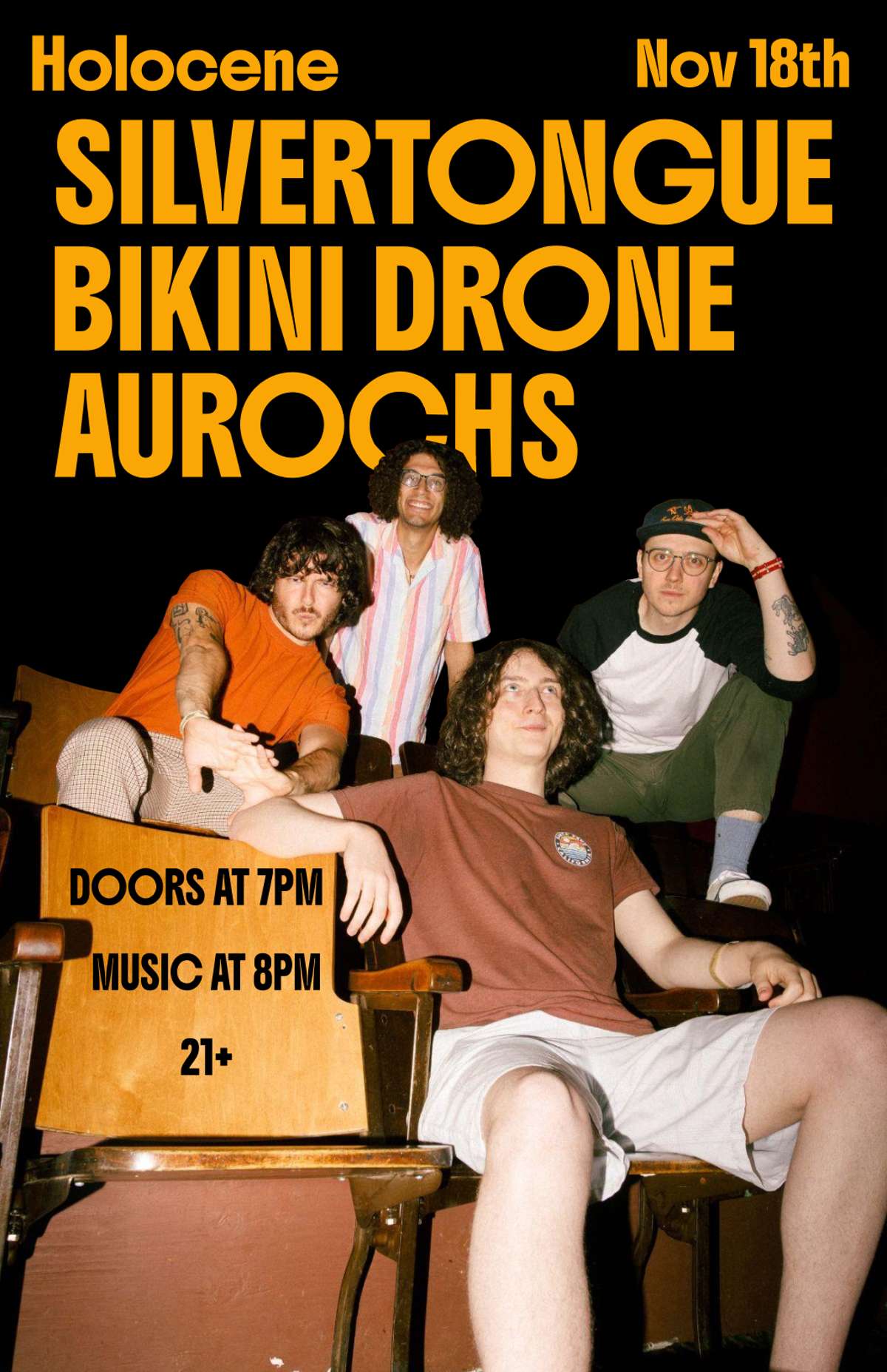 Silvertongue // Bikini Drone // AUROCHS  – 21+